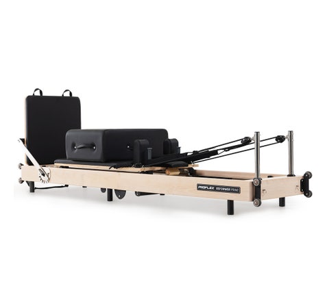 PRE-ORDER PROFLEX Wooden Pilates Reformer Machine, Stretch Bed with box and jump board accessories