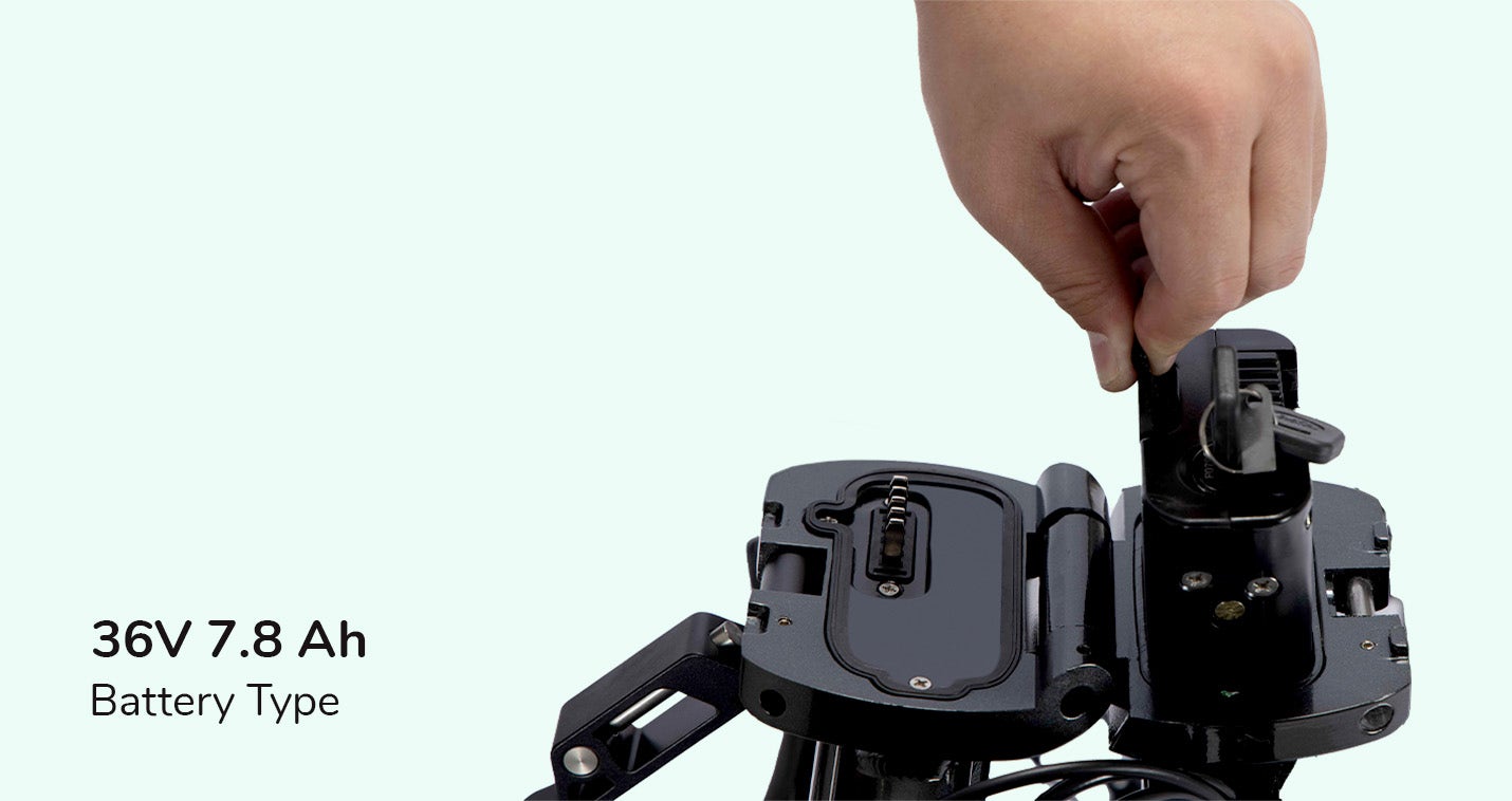 High grade removable battery with security keys supplied
